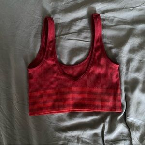 Aerie red ribbed bralette